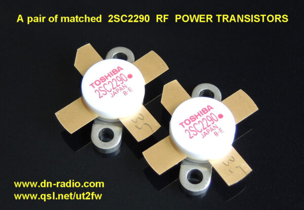 A pair of matched 2SC2290 "Original" TOSHIBA JAPAN RF Power Transistor